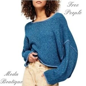 Free People Pullover Oversized Cropped Sweater